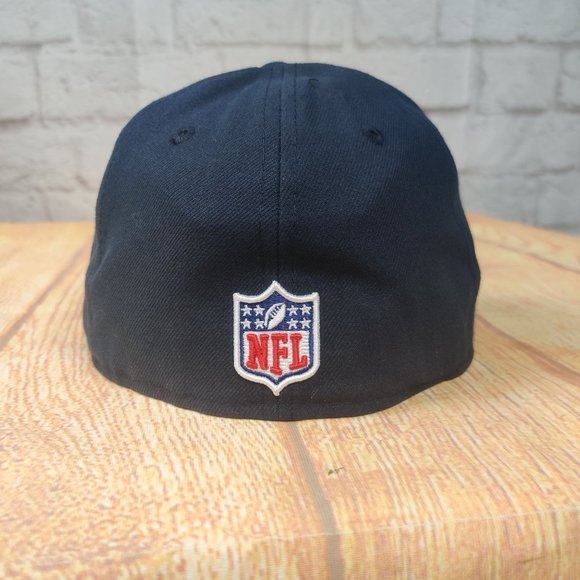 New Era Chicago Bears fitted hat navy blue nfl patch logo NE tech 59FIFTY sz 7 - Picture 2 of 9